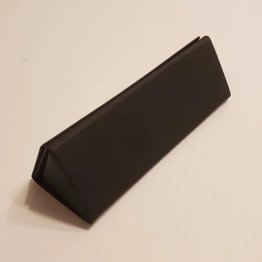 Police Magnetic Folding Triangular Eyeglasses Glasses Black Case.